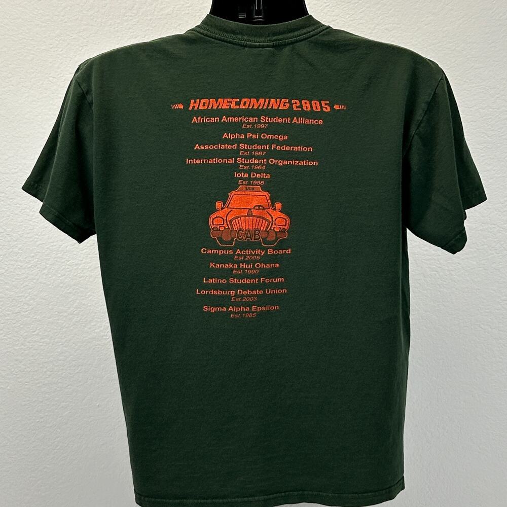 Vintage Y2Ks University of La Verne T Shirt M Medium Green ULV 2005 Homecoming